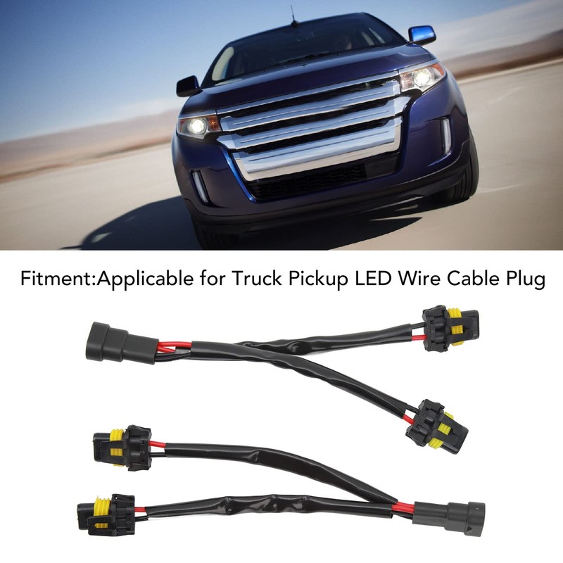 Headlight 2 Way Splitter Cable Socket Harness Male to Female