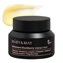 Mary&May Idebenone + Blackberry Intensive Creme 70g – Koreanische Antioxidans-Gesichtscreme mit 500 ppm Idebenon, 63% Beerenkomplex, 5 Ceramiden (NP, NS, AS, AP, EOP) & Hyaluron, K-Beauty Anti-Falten