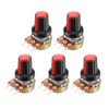 sourcing map 5Pcs 1K Ohm Variable Resistors Single Turn Rotary