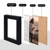 KINLINK 3.5x5 Picture Frames Black, Solid Wood Frames with Plexiglass