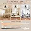 VOLISUN Fandelier Ceiling Fans with Lights and Remote, 15.7in Low