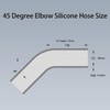 I33T Automotive Silicone Tubing, ID 1-3/16"(30mm) 45 Degree Elbow, 4.7"(120