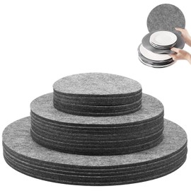 Pack of 144 Plate Dividers Felt Three Different Sizes 13 cm 19 cm 27 cm Pot Protector Stackable Felt Cuttable Restaurants for Protection Stacking Separating Plates Cutlery Pots