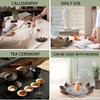 2-Pack Lotus Incense Holders, Detachable 6-Hole Brass Burner for Stick,