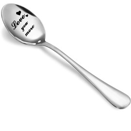 Love You More Engraved Coffee Spoon, Wedding Gift, Unique Cooking Gift, Sign of Love on Special Occasions, Valentine's Day, Birthday Gift