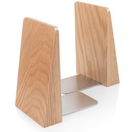 DRELIFAM Red Oak Book Ends Heavy Duty Handmade Book Ends for Shelves Decorative Bookends to Hold Heavy Books (Red Oak Large)