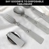 2PCS Foldable Spoon Fork Set - 304 Stainless Steel Sporks