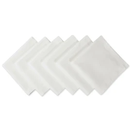DII Wrinkle Resistant 20x20 Polyester Napkin, Pack of 6, White - Perfect for Brunch, Catering Events, Thanksgiving, Dinner Parties, Showers, Weddings and Everyday Use