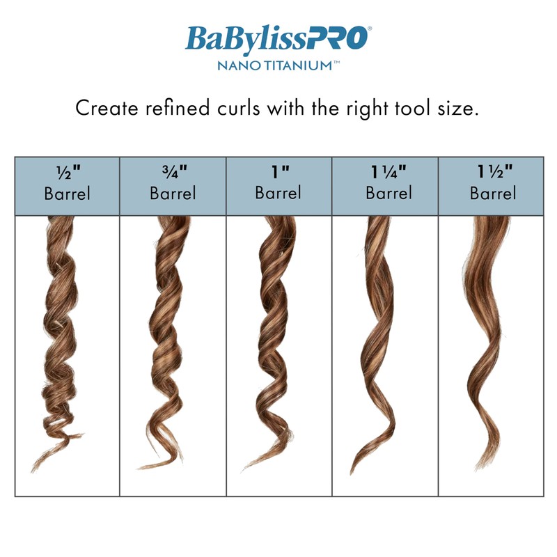 BaBylissPRO Nano Titanium 1 inch Curling Iron with Extended Barrel,