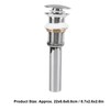 Bathroom Pop Up Drain Control Water Flow Copper Chrome Plating