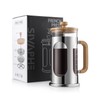 Sivaphe No-Plastic French Press Coffee Maker 34 oz, Borosilicate Glass
