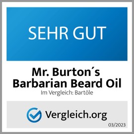 Bartöl Bartpflege Made in Germany - Mr. Burton´s Barbarian Beard Oil - 50ml natürlich mit Arganöl vegan bio
