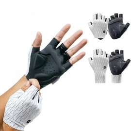 ROCKBROS Cycling Gloves Summer Men and Women, Half Finger Gloves, Sports, Breathable, Shock Absorption Gloves, Without Fingers for Running, Bike, MTB e Fitness