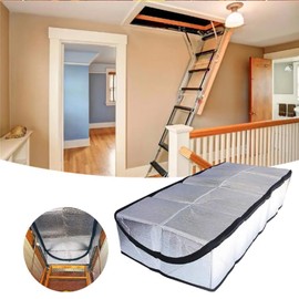 Attic Insulation Dust Cover 138 * 63.5 * 28cm Stair Insulation Cover Fireproof Loft Insulated Tent with Zipper Suitable for Winter and Summer