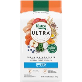Nutro Ultra High Protein Dry Puppy Food, Trio of Proteins from Chicken, Lamb and Salmon, 3.5 lb. Bag