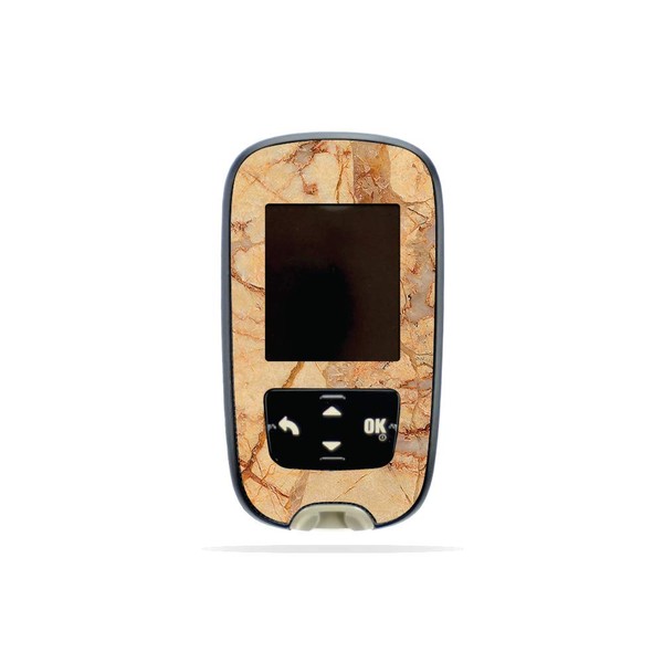 MightySkins Skin Compatible with Accu-Chek Guide - Amber Marble |