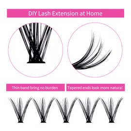 Eyelashes, Individual Cluster for Eyelash Extensions, 30D, 40D, 0.07 D-curl, Mixed, 8-16mm, Individual Cluster Artificial Eyelashes Eyelashes for Beginners (30D+40D-0.07-D, 8-16mm)
