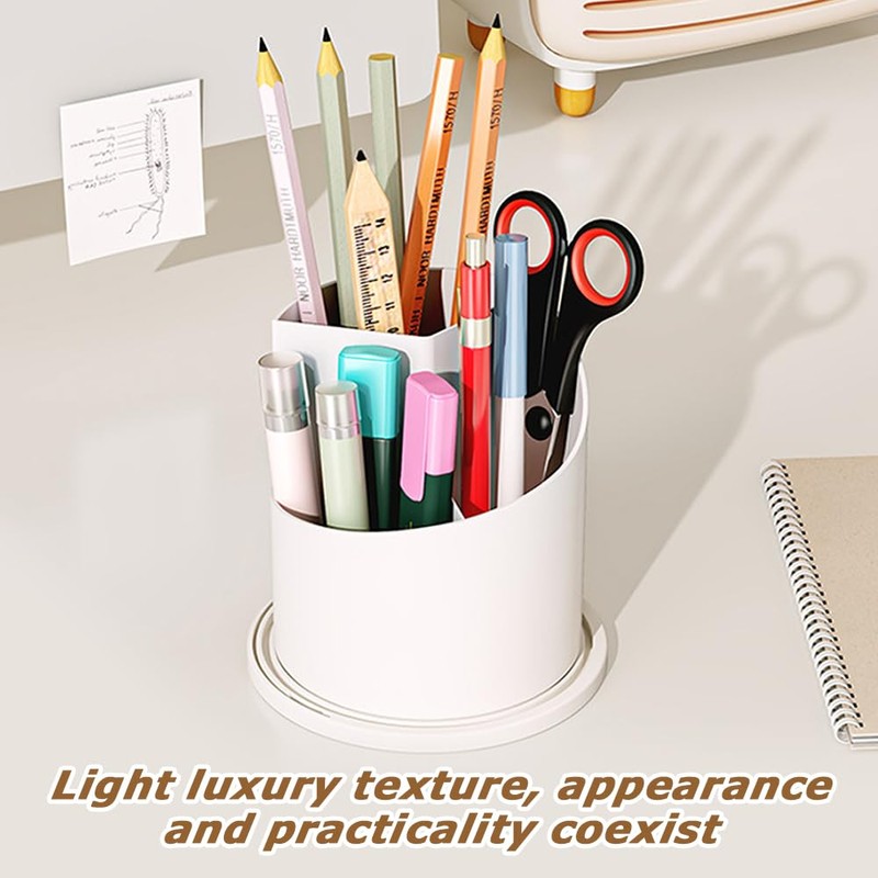 Cosmetic Storage with Transparent Compartments, Rotating Birdcage Makeup Organizer, Desktop