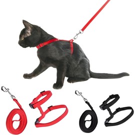 Arnés para Gatos con Correa a Prueba de Fugas, arnés para Gatos, Correa Ajustable para Gatos y Gatos con arnés para Gatos, Correa de Nailon para