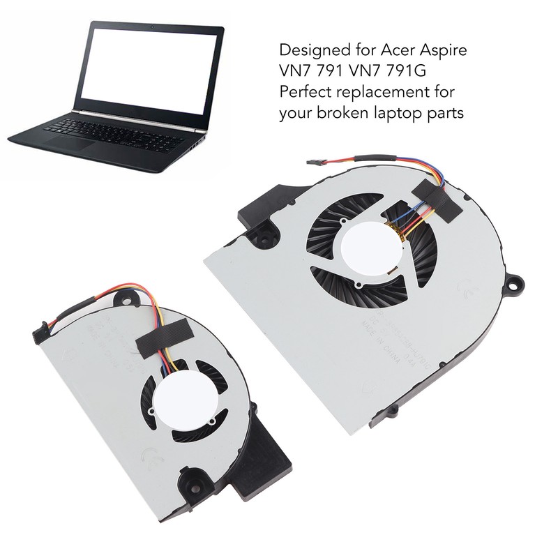 Replacement Laptop Cooling Fan 4 Pin Strong Heat Dissipation Cooling