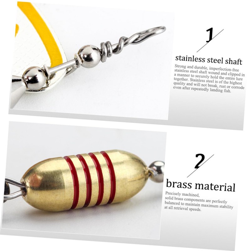 KOMBIUDA Fishing Lure Hooks Aluminium Alloy Replacement Bait for Freshwater