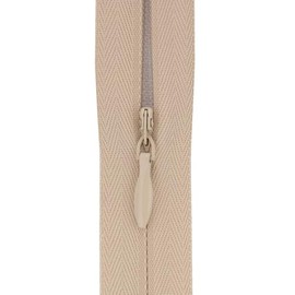 Invisible Zip Fasteners, Pack of 5, Suitable for Medium Weight Fabric (Dark Nude, 20 inch)