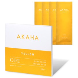 AKAHA Carbonated Pack (Raw Carbonated Acid x Vitamin C), Just Apply Without Mixing / Pores, Dullness, Drying, Small Face, 40 Kinds of Beauty Ingredients, Unblended Carbonated Gel Pack, Sparkling Serum Pack (1 Box)