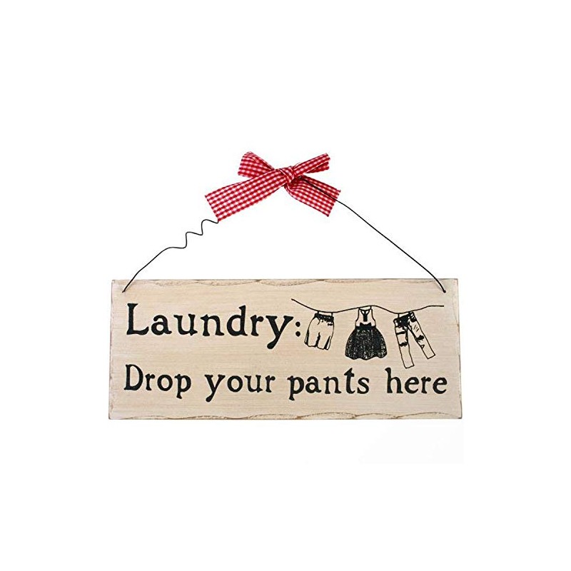 Hanging Sign | "Laundry: Drop Your Pants Here" | H:10cm