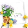 Easter Cards - Basket and eggs, pack of 5, with