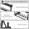 ULTRA FUEGO Dumbbell Rack 3-Tier Weight Plate Rack Storage Stand