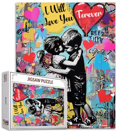 Tucocoo 1000 Piece Jigsaw Puzzle for Adults Banksy Little Girl Boys Painting Puzzle Colorful Graffiti 1000 Pieces Jigsaw Puzzles for Challenging Family Activities Street Art DIY Jigsaw Puzzle