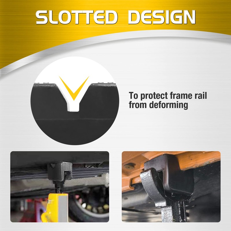 TONDA Jack Stand Pads, Universal Rubber Jack Pad Adapter, Rail