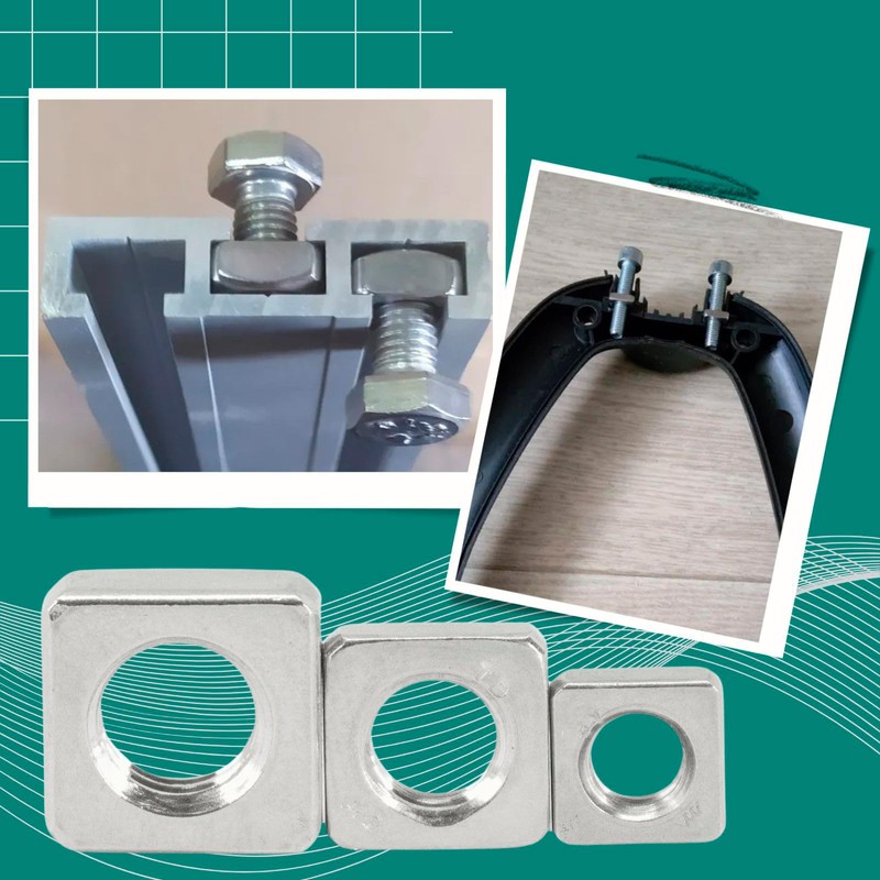 PRIOstahl Square Nuts Insert Nuts Sliding Nuts Square Washers Low