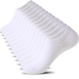 Nroktia 6 Pairs Non Slip No Show Socks Womens and Mens Low Cut Invisible Liner Ankle Socks (6 White)