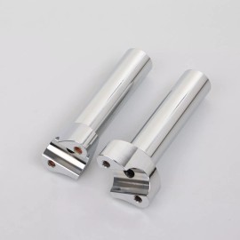 Unbranded Chrome 5.5" Handlebar Risers For Harley Dyna Sportster Softail Deluxe FLSTN FXST