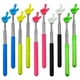 Ycgyycj 10 Pcs Colourful Telescopic Teachers Finger Pointer, Extends to 26.77Inch Pointer Fingers,Flexible Useful Retractable for Teacher Classroom Teacher Aids