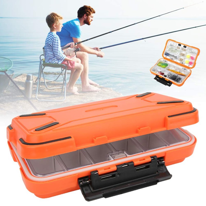 Ausla Einstellbare ABS -Fischerei -Tackle -Box -Organizer mit Doppelseitigen Fächern,