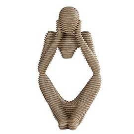 ANCLLO Abstract Sculpture Statue Thinker Sandstone Resin for Hotel Home Desktop Bookshelf Office Decoration