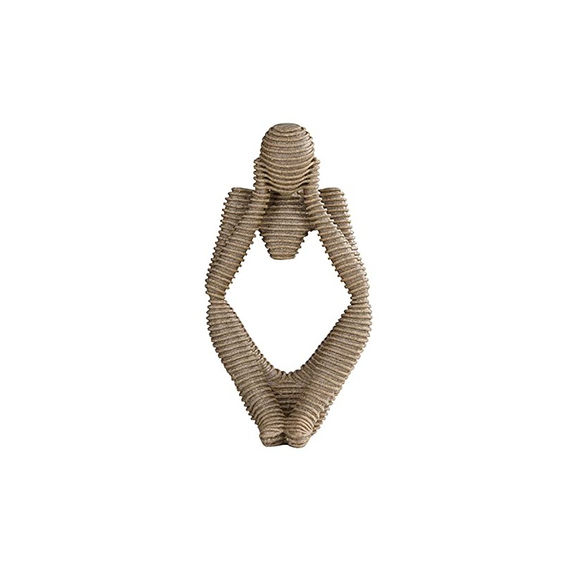 ANCLLO Abstract Sculpture Statue Thinker Sandstone Resin for Hotel Home