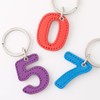 [Slip-on] Key Chain (JNK-1401 Number Keychain, 4 (Yellow), One Size