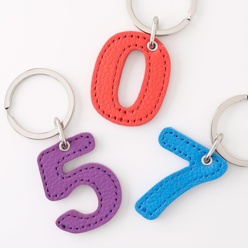 [Slip-on] Key Chain (JNK-1401 Number Keychain, 4 (Yellow), One Size