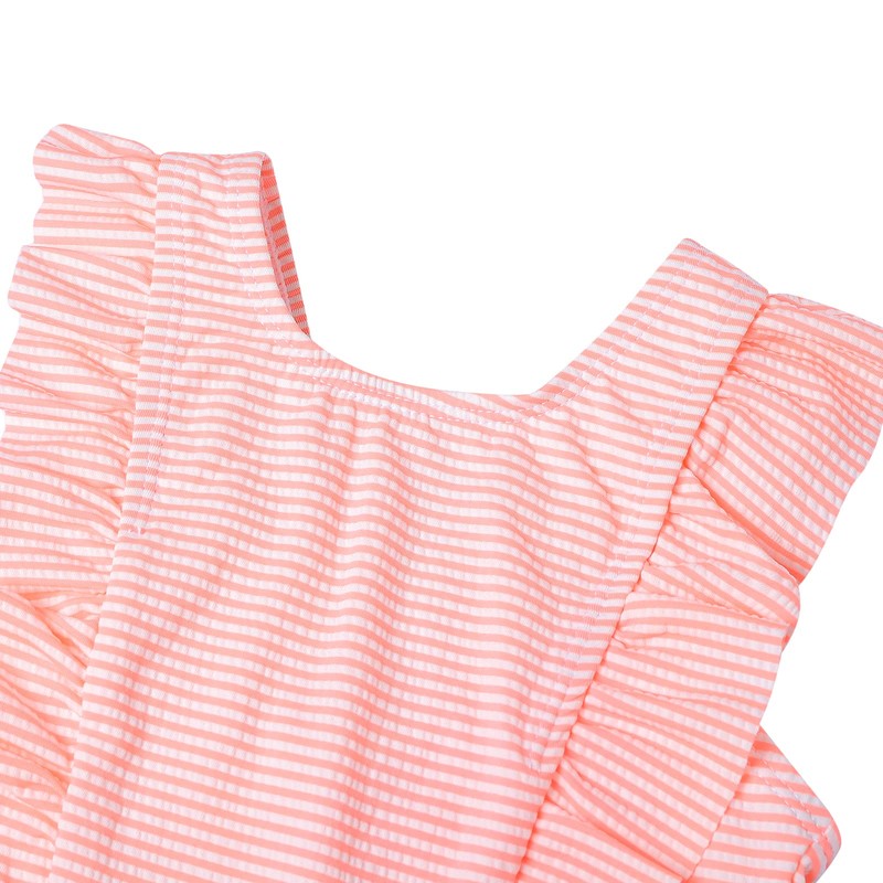 LIZENS Traje de baño de una pieza con volantes festoneados