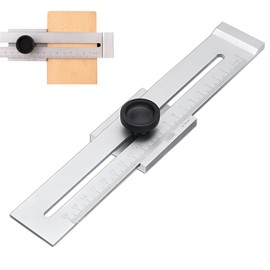 Rayong Marking Gauge 200 mm Matt Chrome-Plated Marking Gauge Metal Marking Tool Marking Gauge Parallel Scriber with Hardened Marking Edge for Precise Marking and Guide Lines
