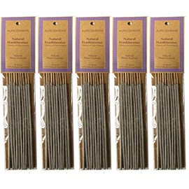 Auroshikha Frankincense Natural Resin on Stick - 5 Packs, 10 Sticks per Pack