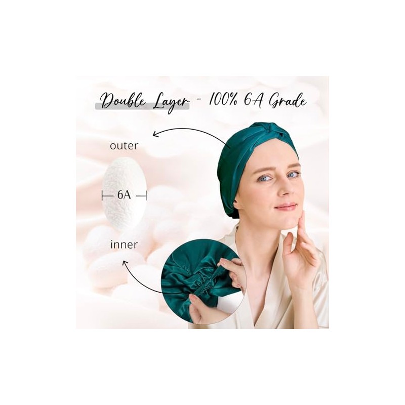 Wigi Gorro Seda Morera Coletero Regalo Mujer Dormir Ducha Cuidado