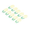 100pcs Metallic Paper Clips Green Yellow Ananas Shape Electroplating Process