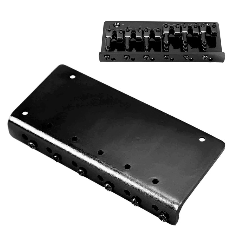 6-String Electric Bass Bridge, Zinc Alloy, Fixed Type with Adjustable