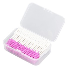 Jiawu Cepillo Interdental, 200 Cepillos Dentales de Silicona Suave para Limpieza de Dientes, Limpiadores Interdentales Desechables de Cepillo Delgado, Limpieza Portátil