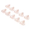 100pcs Rose Gold Paper Clips Cute Diamond Shaped Multifunctional Metal