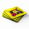 Set of 2 Indian Autorickshaw Coasters | Colorful Desi Art